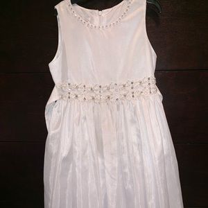 White Formal Kids Dress